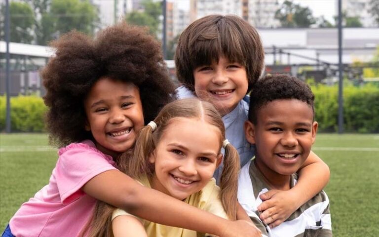 four kids